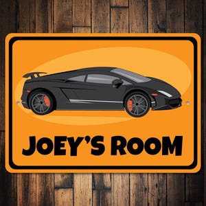 Sports Car Sign, Car Lover Gift, Custom Car Sign, Kid Room Sign, Kid Room Decor, Car Fanatic Gift, Car Decor - Quality Aluminum Decorations