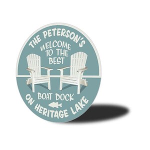 Cartello personalizzato per molo del lago, regalo personalizzato per il lago, regalo per molo della barca, regalo per gli amanti del lago, cartello per la famiglia sul lago, regalo per la famiglia sul lago, proprietario del molo della barca, regalo per la nautica immagine 4