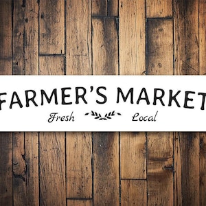Farmers Market Sign, Decor For Farmers, Sign For Farming, Fruit Market, Farmers Market, Decor For Farm, Farming Gift - Quality Aluminum
