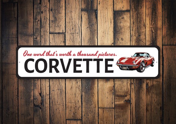 Vintage Style Chevrolet Corvette Metal Sign – Perfect For Bar, Man Cave, Or Garage Wall Decor