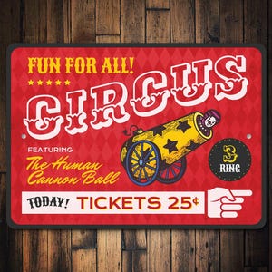 Vintage Circus Sign, Cute Circus Decor, Circus Home, Vintage Circus, Sign For Circus, Circus House, Circus Decor, Circus Sign - Quality Sign