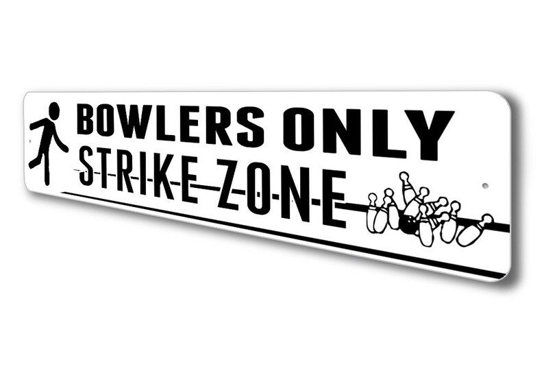 Bowlers Only Sign Strike Zone Bowling Bowling Gift Kid Etsy