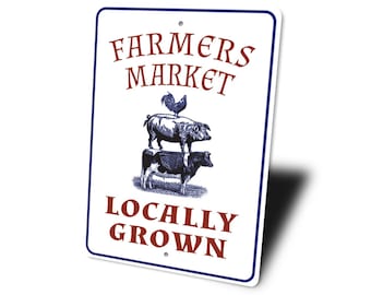 Farmers Market Locally Grown, Farmers Market Sign, Farmers Sign, Sign For Farmer Market, Farming Market, Decor for Farm, Farm, Quality Metal