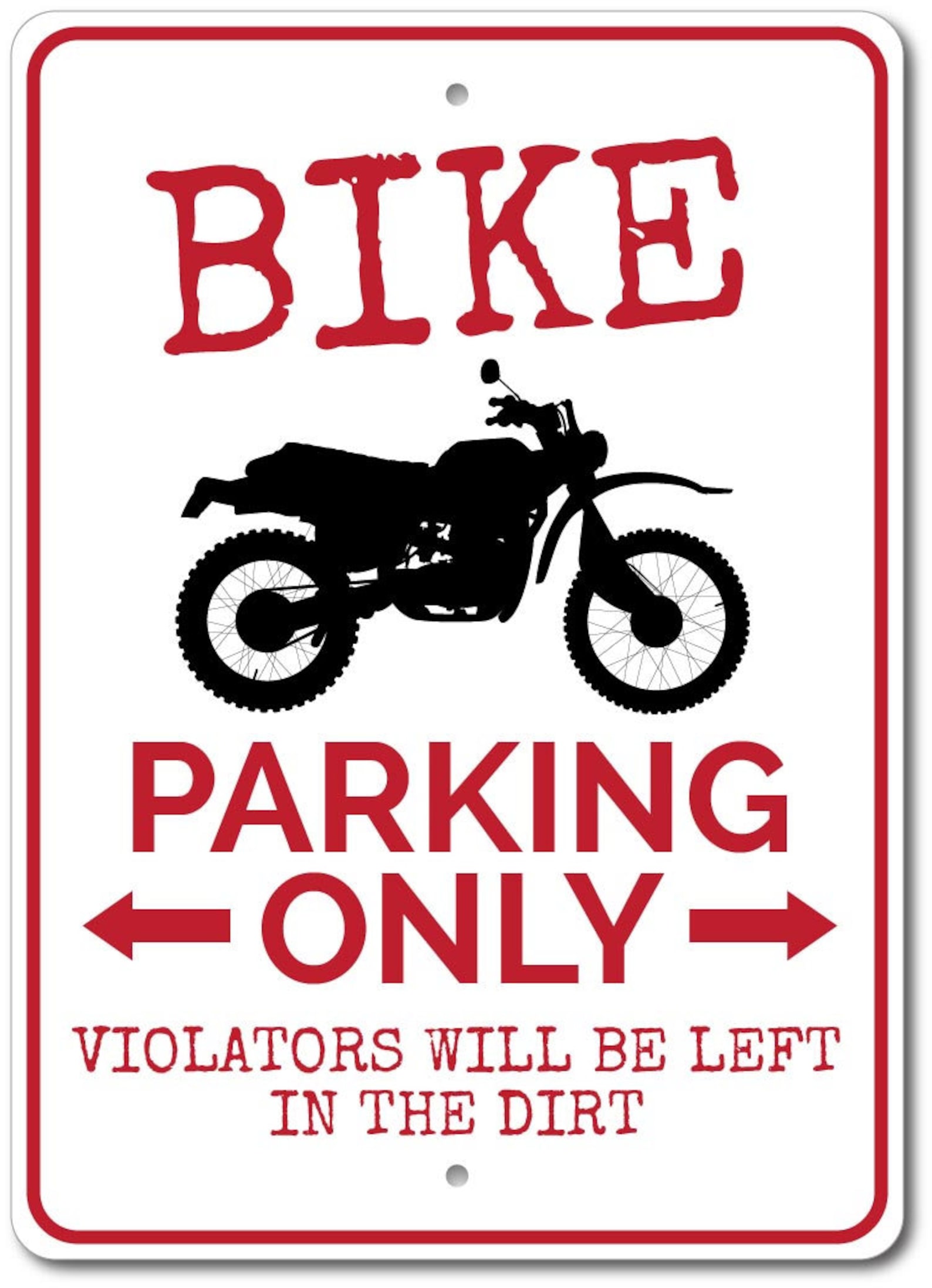Bike Parking Sign Dirtbike Gift Dirtbike Decor Dirtbike - Etsy