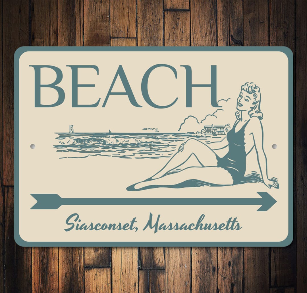 Retro Beach Sign, Beach Gifts, Vacation Signs, Beach House Decor ...