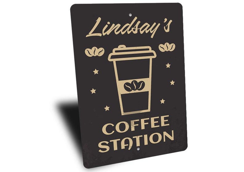 Coffee Station Sign, Custom Coffee Station, Coffee Room Sign, Coffee Making Gift, Coffee Mom Gift, Wall Coffee Gift, Custom Coffee Sign image 2