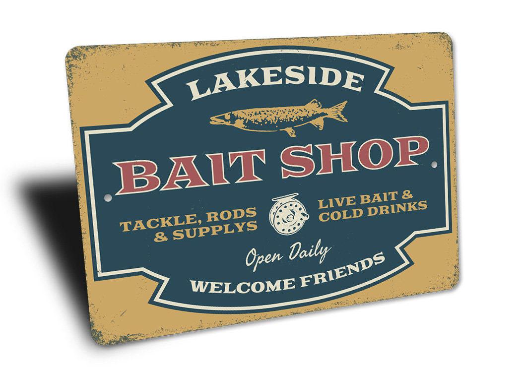 Custom Bait Shop, Welcome Sign, Lakeside Bait Shop, Rustic Decor, Bait ...