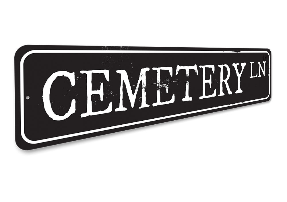 Cemetery LN Sign, Cemetery Lane Decor, Halloween Decor, Spooky Home ...