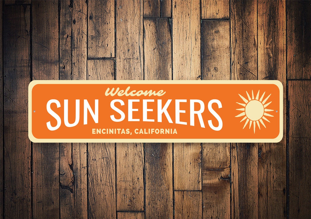 Sun Seeker Sign, Welcome Sun Seeker, Cute Beach Gift, Beach House, Decor For Beach, Living On Beach, Beach Soul Gift, Beach Gifts, Coastal