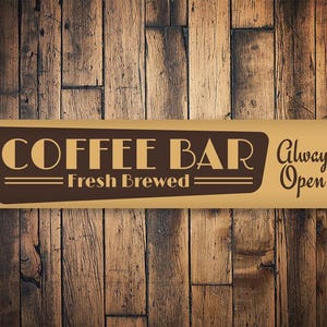 Coffee Bar, Fresh Served, Coffee Served, Served Drinks, Cute Coffee Sign, Coffee Decor, Coffee Shop, Drinks - Quality Aluminum Decorations