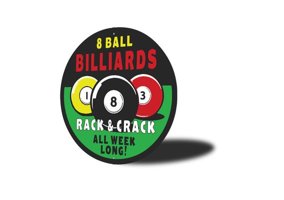 8 Ball Billiards Sign Custom Billiard Sign Pool Lovers -  Portugal