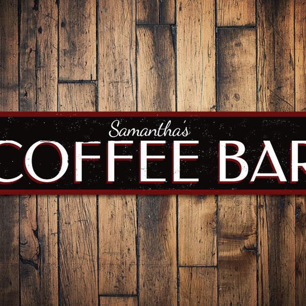 Coffee Bar Sign, Custom Kitchen Sign, Coffee Addict Sign, Gift for Coffee Lover, Coffee Decor, Metal Coffee Sign-Quality Aluminum Sign Decor