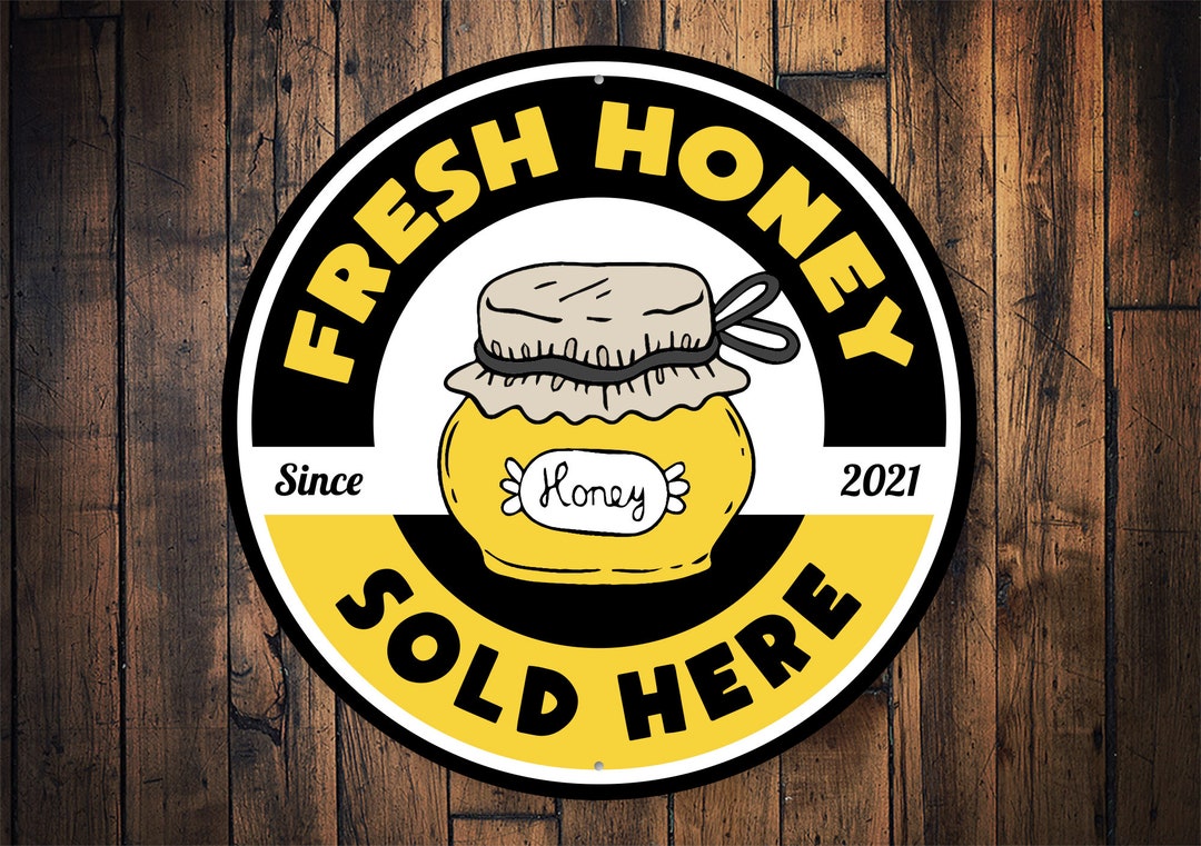 Fresh Honey Sign, Custom Honey Gift, Honey Seller Gift, Sign for Honey