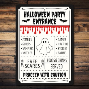Halloween Party Sign, Custom Halloween Sign, Halloween Party, Party Entrance, Custom Halloween Decor, Decor For Holiday Party, Holiday Party