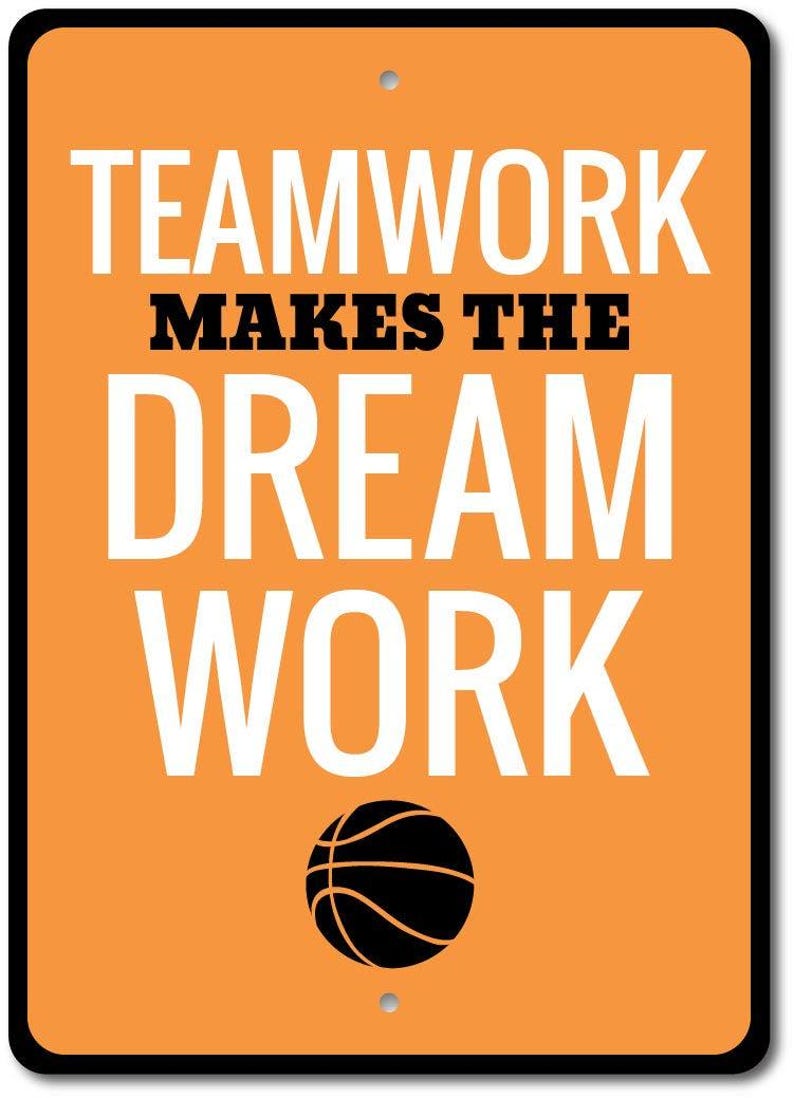 Teamwork Sign, Teamwork Phrase Sign, Teamwork Decor, Locker Room Sign ...