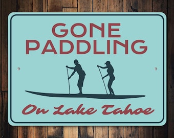 Gone Paddling Zeichen, Paddelbrett Dekor, See Paddel Dekor, Dekor für See, See Geschenk, See Haus, See Haus Zeichen, See Dekor, Qualität Metall