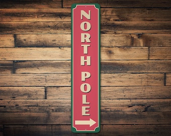 North Pole Directional Sign, Cute North Pole Sign, North Pole Decor, Sign For Christmas, Christmas Lovers, Christmas Home, Holiday Sign Gift