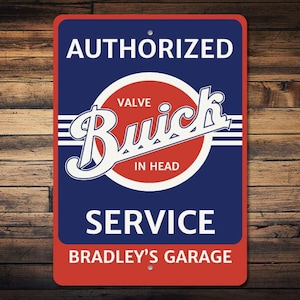 Buick Garage Sign, Buick Lover Gift, Dad Buick Gift, Chevy Buick Decor, Buick Logo Sign, Buick Owner Gift - Quality Aluminum Sign Customs