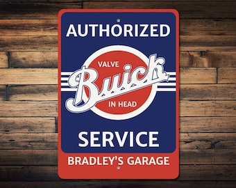 Buick Garage Sign, Buick Lover Gift, Dad Buick Gift, Chevy Buick Decor, Buick Logo Sign, Buick Owner Gift - Quality Aluminum Sign Customs