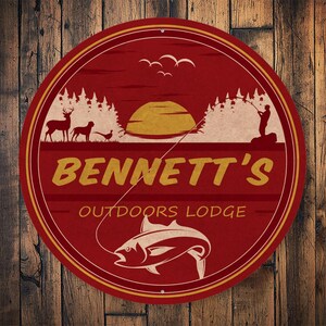 Custom Outdoor Lodge Sign, Outdoor Lodge, Lodge Gift, Rustic Lodge Sign, Personal Outdoors Sign, Outdoors Lovers, Outdoor Cabin Decor, Cabin