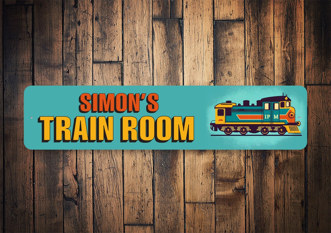 Kid Name Train Sign, Kid Train Room, Kid Trainyard, Custom Kid Train Gift, Decor for Trains