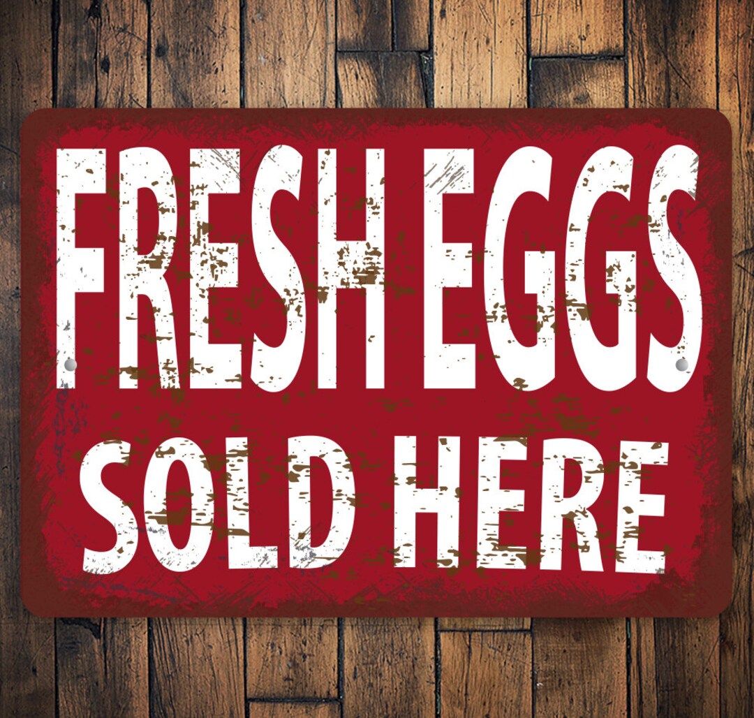 Fresh Eggs Sign, Rustic Egg Sign, Chicken Eggs Sign, Chicken Coop Sign