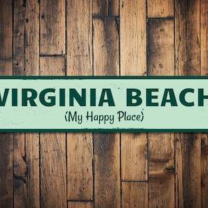 My Happy Place Sign, Personalized Beach Location Sign, Custom Beach House Sign, Metal Beach House Decor - Quality Aluminum Beach Decorations