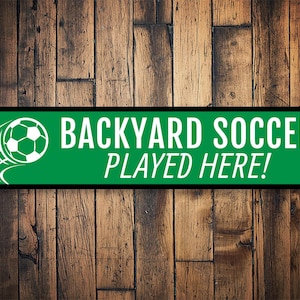 Backyard Soccer Sign, Backyard Soccer, Home Soccer, Soccer Training, Soccer Player Gift, Outside Soccer Sign, Soccer Room Decor, Soccer