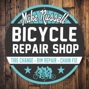 Bicycle Repair Shop Sign, Custom Bike Shop Sign, Custom Bike Sign, Biker Decor, Gift For Biking, Pro Biker Sign, Bike Gift, Bike Shop Gift