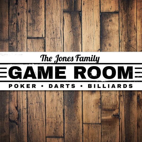 Billiards Game Room Sign Etsy
