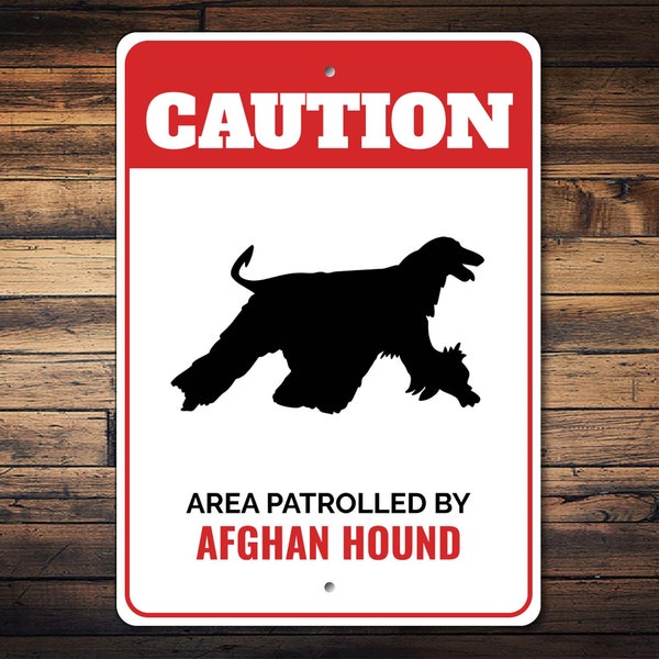 Afghan Hound Sign, Afghan Hound Decor, Afghan Hound Gift, Dog Owner Gift, Caution Dog Sign, Dog Lover Gift - Quality Metal