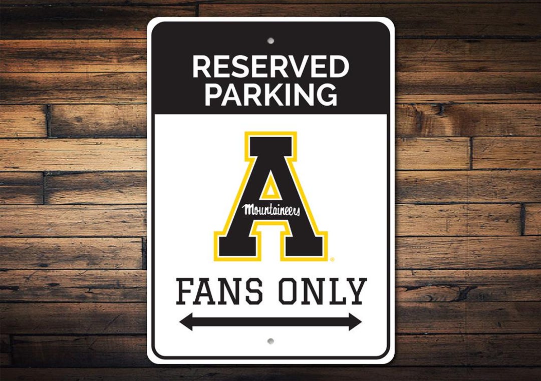 M Fans Only Sign Reserved Parking Fans Only Sign, Game Day Parking, App State Fan Gift ...