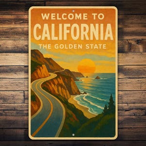 ビンテージ カリフォルニア ポスター、ミッドセンチュリー モダン