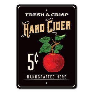 Hard Cider Sign, Cider Decor, Apple Cider Sign, Apple Decor, Apple Kitchen Sign, Apple Love, Apple Love Gift, Cider Lover Gift Quality Metal image 3