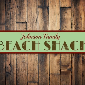 Beach Shack Sign, Personalized Beach House Sign, Beach House Decor, Custom Family Name Sign, Metal Beach Sign - Quality Aluminum Beach Sign