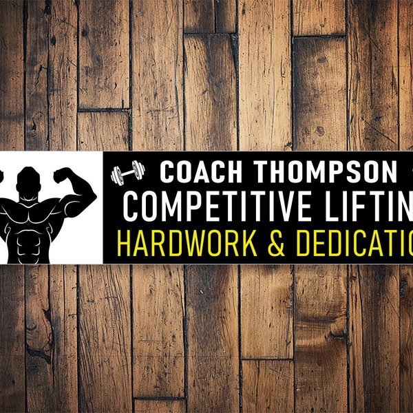 Weight Lifting Coach Signs - Etsy