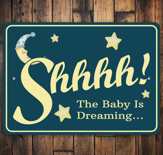 SHHH Baby Sleeping Dreaming Baby Sign Quiet Sleeping Baby | Etsy