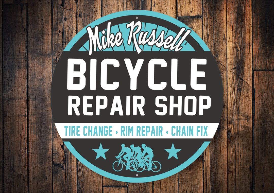 Bicycle Repair Shop Sign, Custom Bike Shop Sign, Custom Bike Sign