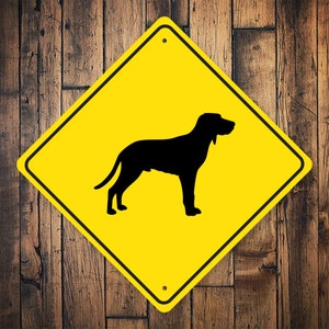 Redbone Coonhound Sign, Redbone Hound Sign, Coonhound Sign, Coonhound Decor, Redbone Coonhound Dog, Dog Owner Caution, Crossing Redbone