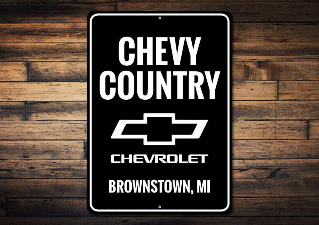 Chevy Country Sign, Chevy Logo Sign, Chevrolet Sign, Chevy Owner Gift ...