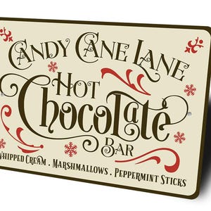 Hot Chocolate Sign, Hot Chocolate Drinks, Hot Chocolate Bar, Holiday Treat, Cute Holiday Decor, Gift For Kitchen, Kitchen, Christmas Kitchen image 4