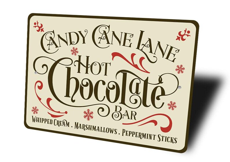 Hot Chocolate Sign, Hot Chocolate Drinks, Hot Chocolate Bar, Holiday Treat, Cute Holiday Decor, Gift For Kitchen, Kitchen, Christmas Kitchen image 4