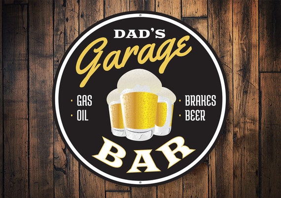 Papa Garage Schild, Garage Bar, Bar Schild, Deko für Bar, Papa