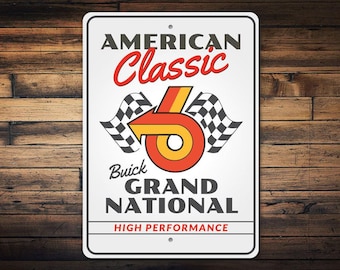 American Classic, Grand National, Grand National Car, Garage Decor, Car Garage, Dad Garage, General Motor, GM Garage - Novelty Aluminum