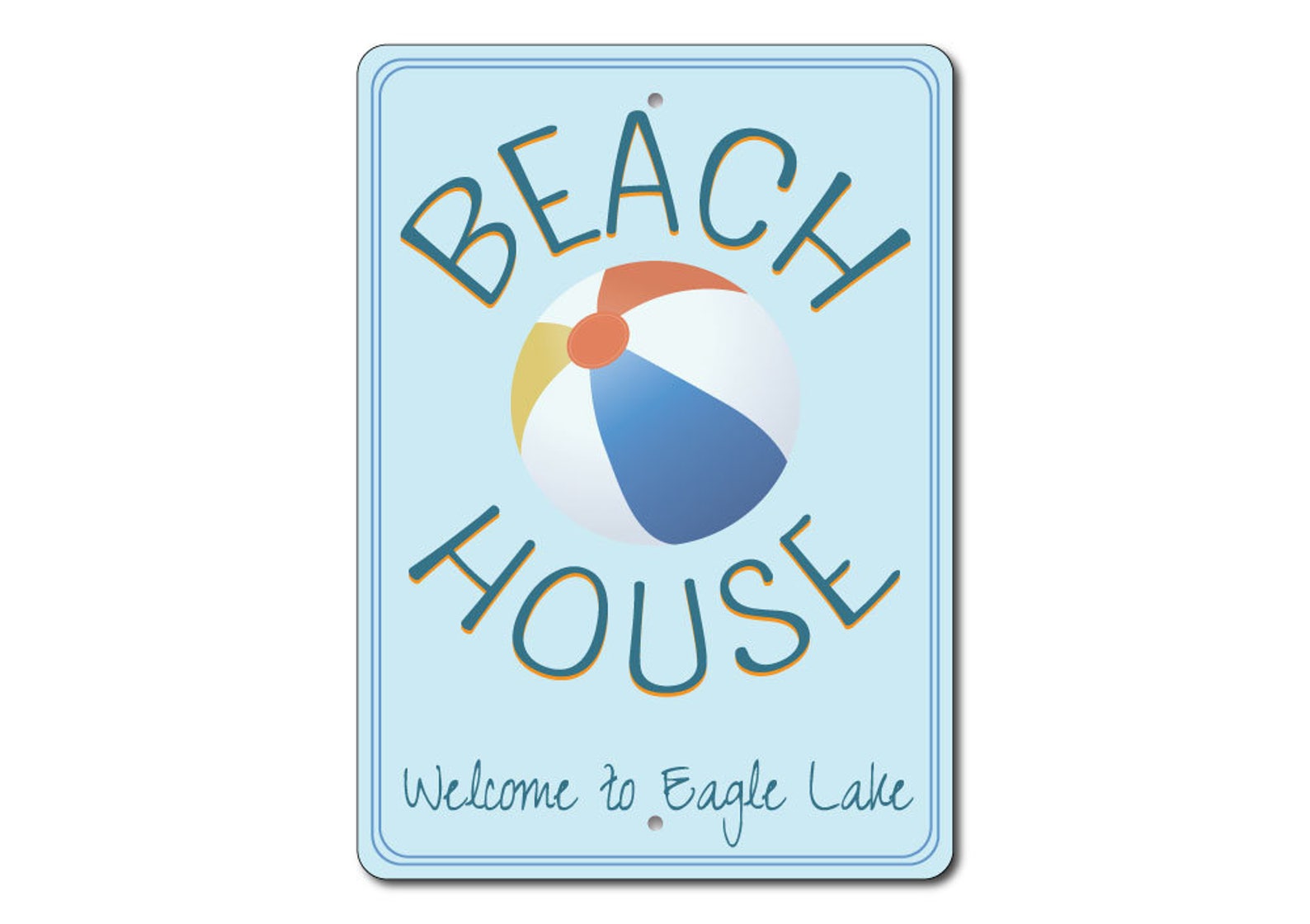 Beach Ball Sign Beach House Sign Custom Beach House Decor - Etsy