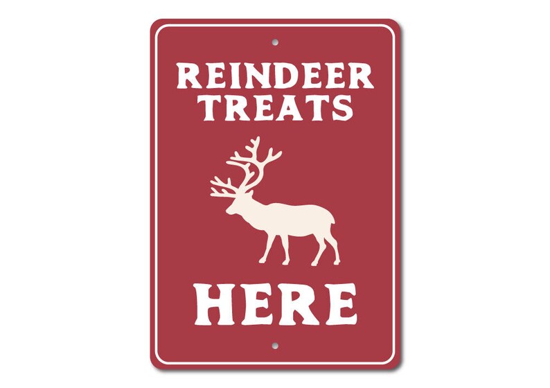 Reindeer Sign Reindeer Treats Sign Animal Christmas Decor Etsy