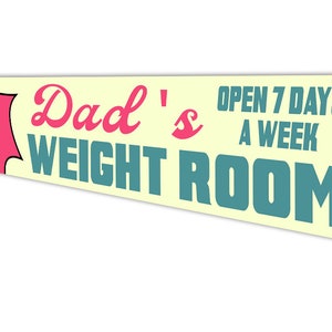 Retro Weight Room Sign, Weight Room Sign, Weight Decor, Lifting Sign, Dad Lifting, Garage Gym Sign, Gym Decor, Home Gym Sign, Sign For Gym image 4