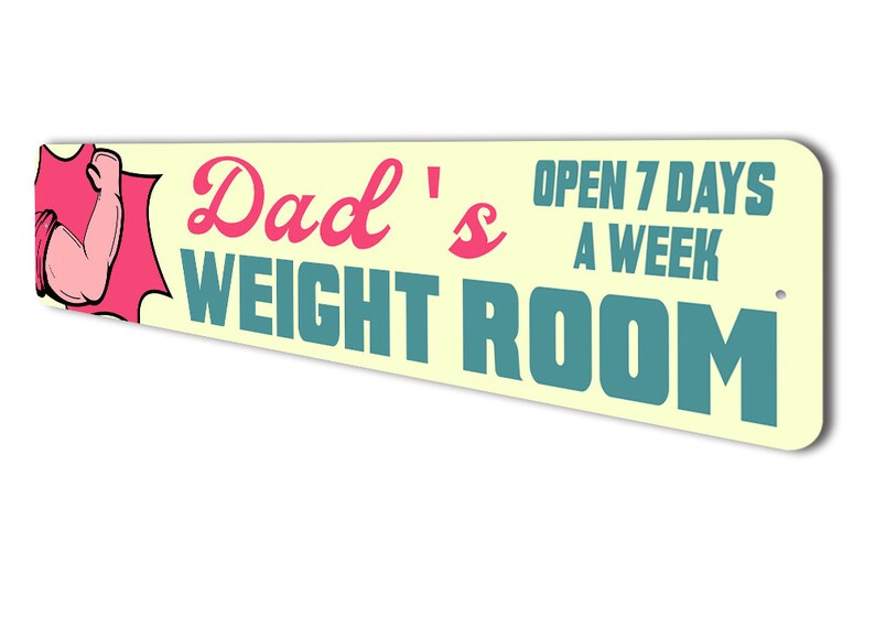 Retro Weight Room Sign, Weight Room Sign, Weight Decor, Lifting Sign, Dad Lifting, Garage Gym Sign, Gym Decor, Home Gym Sign, Sign For Gym image 4