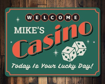 Casino Owner Sign, Dicing Here Gambling, Poker Lounge Decor, Poker Gift Sign, Poker Decor, Room Decor, Metal Sign, Quality Metal, Metal Sign