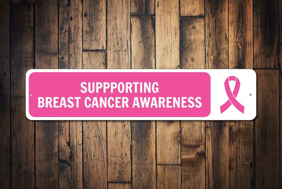 Cancer Support Program Sign Supporting Breast Cancer Awareness Sign, Custom Support the Fight Decor ...